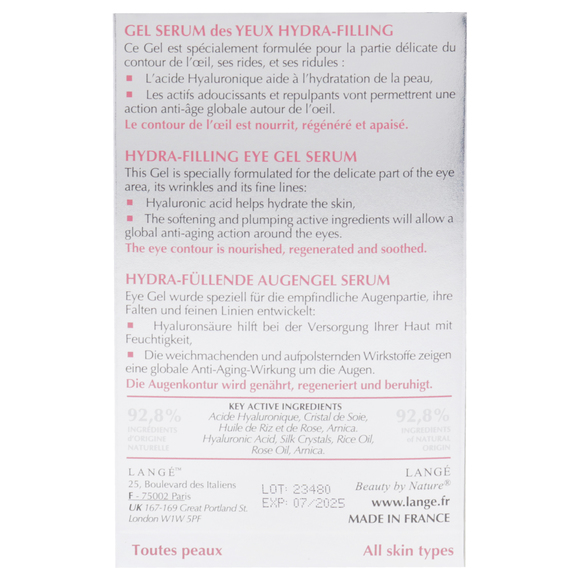 Hydra-Filling Absolute Eye Gel by Lange for Unisex - 0.68 oz Serum - Picture 5 of 5